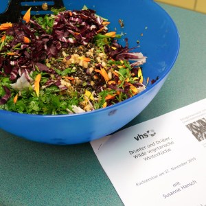 Linsensalat mit Löwenzahnwurzeln